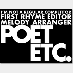 Poet Etc. (White Ink) Posters and Art